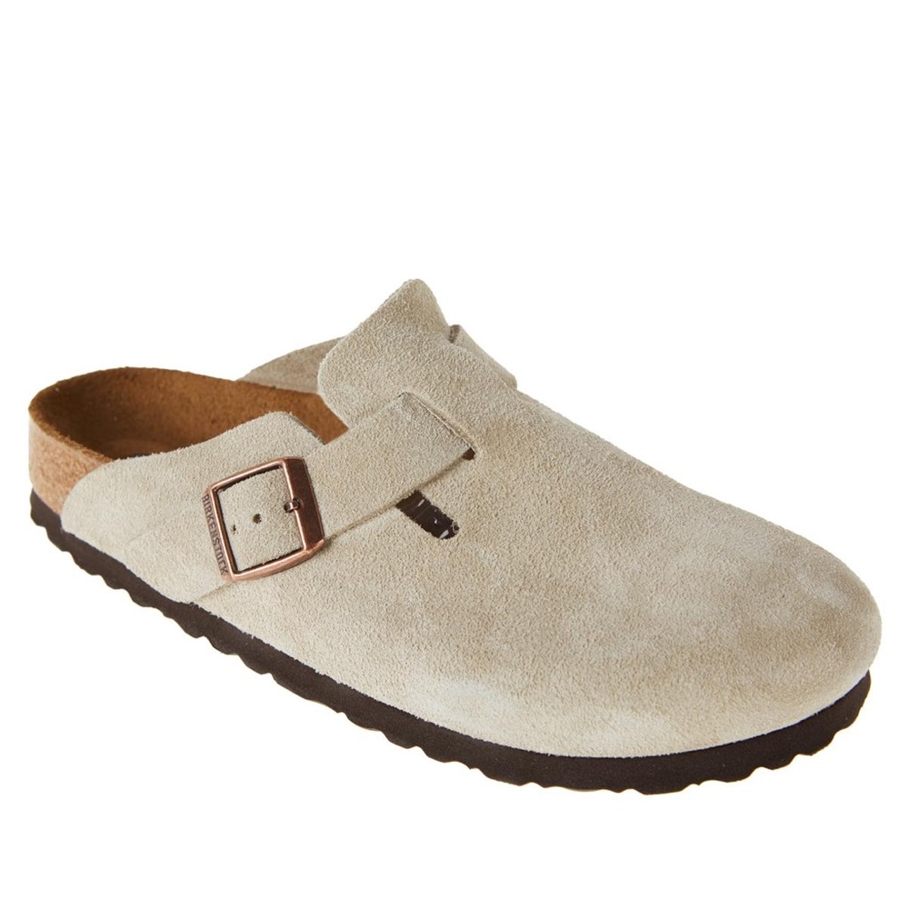 Birkenstock bostons suede